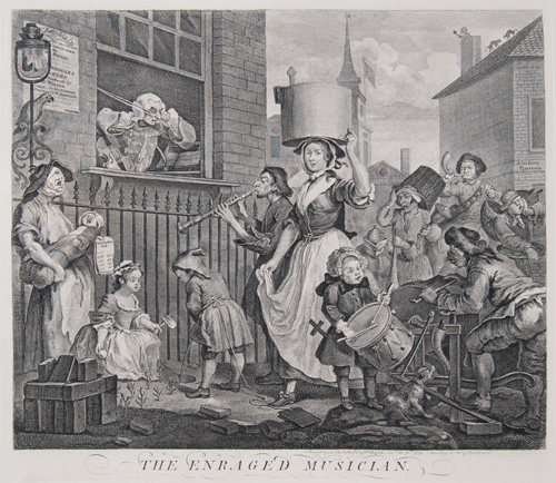 The Enraged Musician by William Hogarth